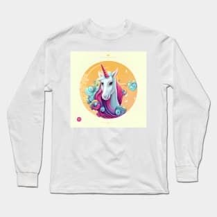 Cute unicorn with colourful design Long Sleeve T-Shirt